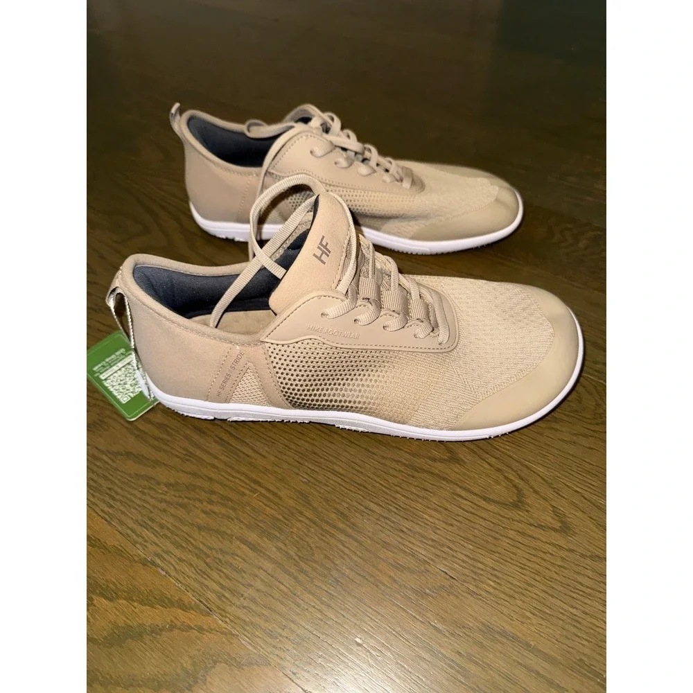 Hike Footwear HF Stride Barefoot Shoes Beige Minimalist Sneakers Womens 10-10.5